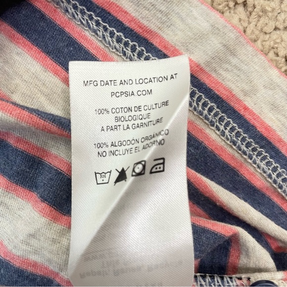 Patagonia Worn Wear Men's Squeaky Clean Rugby Small Striped Peak Pink Polo Shirt - Picture 11 of 16